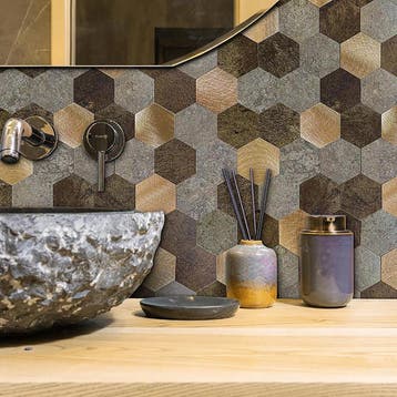 Zelfklevend Mozaïek Hexagon Koper, Ophalen of Verzenden, Nieuw