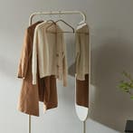 Kledingrek Vamn met spiegel 167x80x35 cm havermout [en.casa], Verzenden, Nieuw