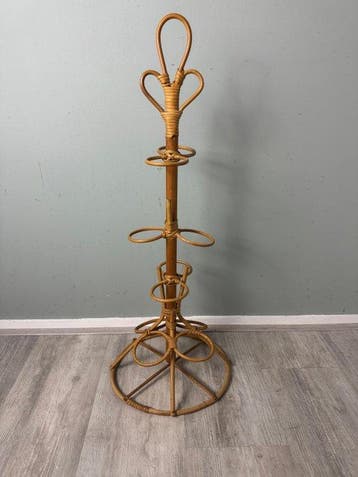 Standaard - Bamboe - Vintage Rotan Bamboe Plant Standaard
