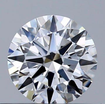 1 pcs Diamant (Natuurlijk) - 0.40 ct - Rond - G - IF -, Nieuw