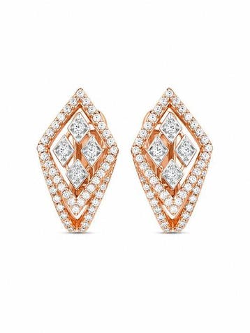 Oorbellen - 14 karaat Roségoud - 0.53ct. tw. Diamant, Nieuw
