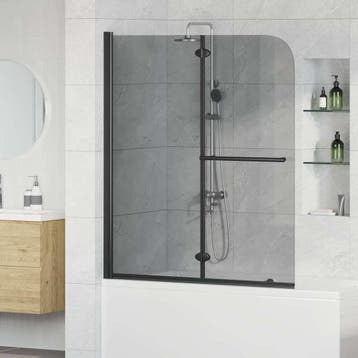 vidaXL Douche Omhulsel Zwart 120 x 140 cm ESG-glas en, Verzenden, Nieuw