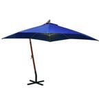 vidaXL Zweefparasol met paal 3x3 m massief vurenhout, Tuin en Terras, Parasols, Verzenden, Nieuw, 3 tot 4 meter, Zweefparasol