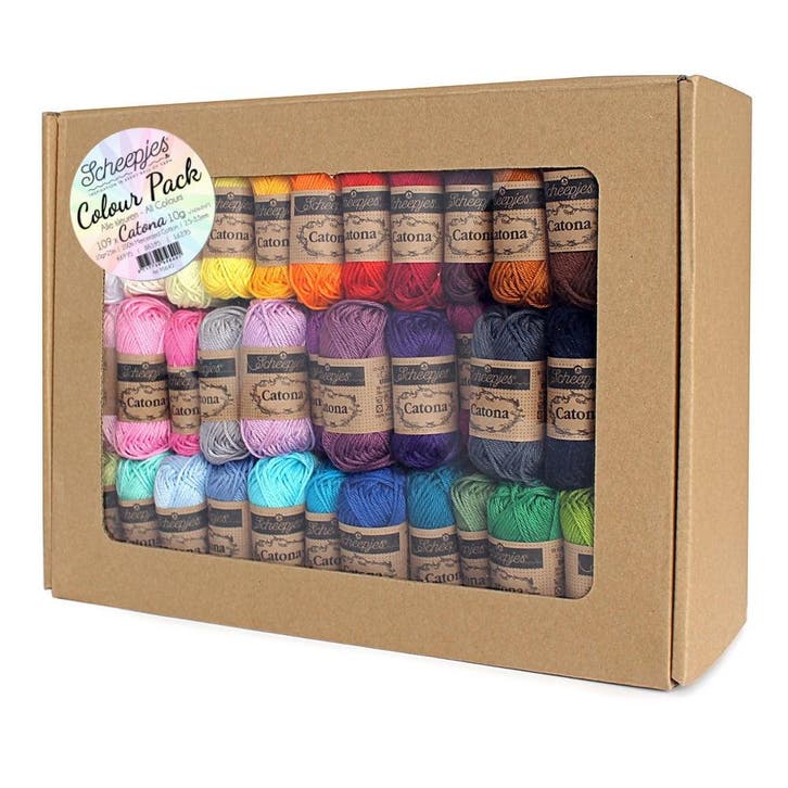 Scheepjes Catona colour pack 109x10g - Haakgaren / Breigaren, Hobby en Vrije tijd, Breien en Haken, Breien of Haken, Nieuw, Wol of Garen