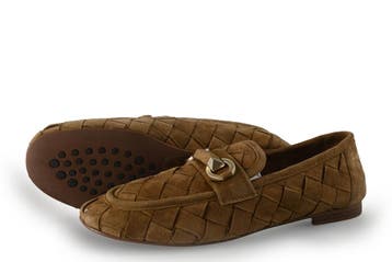 Stefano Lauran Loafers in maat 39 Cognac, Kleding | Dames, Overige kleuren, Verzenden, Overige typen, Zo goed als nieuw