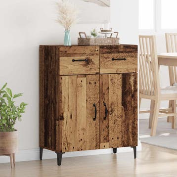 vidaXL Dressoir Oudhout 69,5 x 34 x 90 cm Bewerkt hout, Verzenden, Nieuw, Overige houtsoorten, Minder dan 50 cm