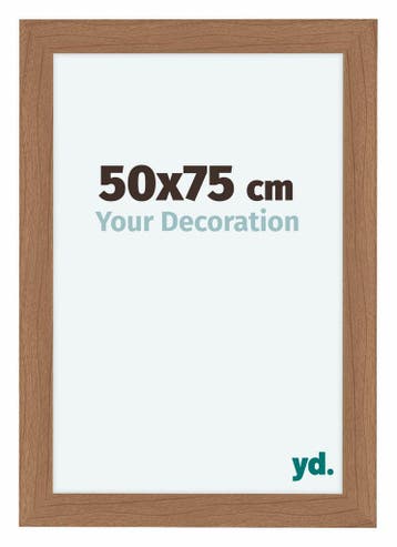 Fotolijst 50x75 cm - Noten- Hout - Licht - MDF - Como, Verzenden, Nieuw