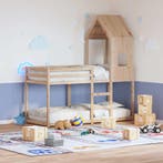 vidaXL Kinderbedhuisje 60x99x139,5 cm massief grenenhout, Verzenden, Nieuw, Bruin, Hout