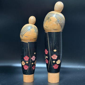 Bekroond kunstenaar Suigai Sato. Paar Japanse creatieve