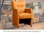 Leren eetkamerstoel Sharp - Kenia Cognac (cognac) - Met, Eigentijds, Modern, Bruin, Nieuw, Leer