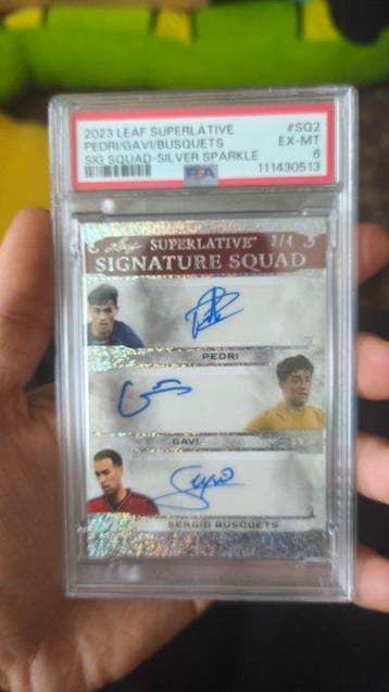 2023 Leaf Superlative Signatures Pedri/Gavi/Busquets /4, Nieuw