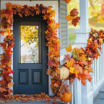 Herfst Slinger met Maple Bladeren - Kunstblad Slinger voor T, Huis en Inrichting, Verzenden, Nieuw