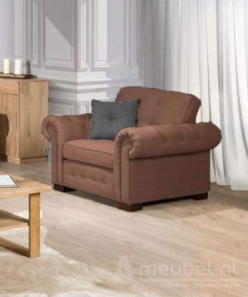 Fauteuil Groenveld - fauteuils - Bruin, Nieuw, Bruin, Stof