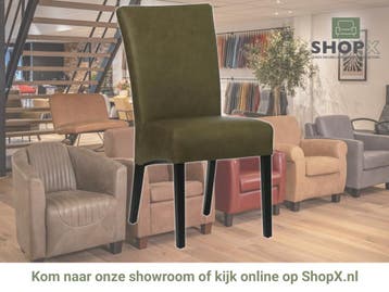 Leren eetkamerstoel Just - Rancho Green (olijf/groen) -, Overige kleuren, Bohemian, Eigentijds, Klassiek, Retro, Romantisch, Scandinavisch