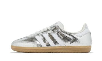 adidas Samba OG Silver Metallic Cracked Leather (W), Nieuw