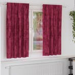 vidaXL Velvet Gordijnen 2 pcs Wijnrood 175 x 140 cm Fluweel, Verzenden, Nieuw, Rood