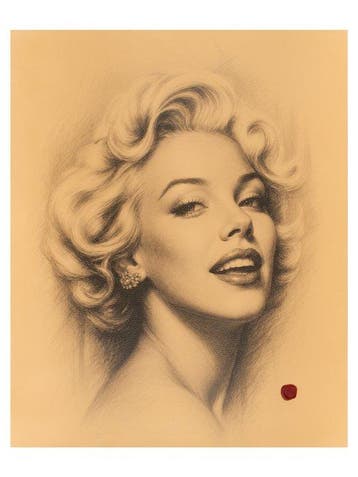 Artistiek wandtapijt Marilyn Monroe – Afdruk op leer -