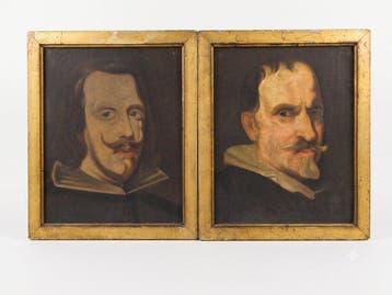 Italiaanse school (XIX) - Diego Velázquez y Gian Lorenzo