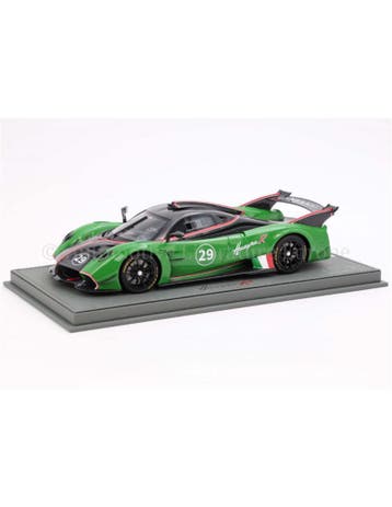 2021 PAGANI HUAYRA R GLOSS BLACK CARBON/VERDE PRATO BBR, Nieuw