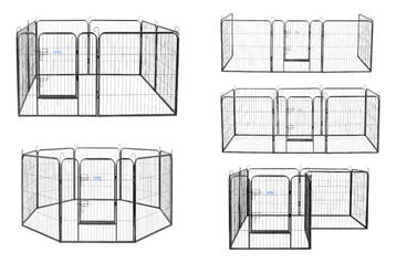 Hondenkennel | Hondenren | Puppyren | 8 panelen 80x80cm, Verzenden, Nieuw