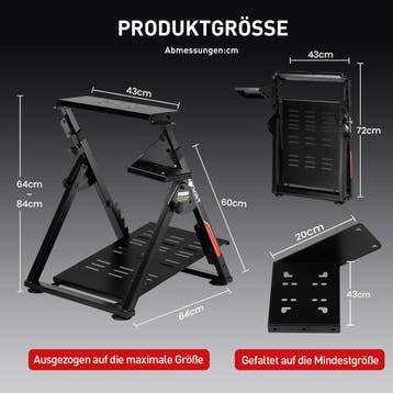 Wheel stand - Racestuur standaard - Stuurwielhouder - Zwart, Verzenden, Zo goed als nieuw