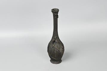 Gisei Bronze Millet & Insect Vase, Signed - Gisei() - Vaas