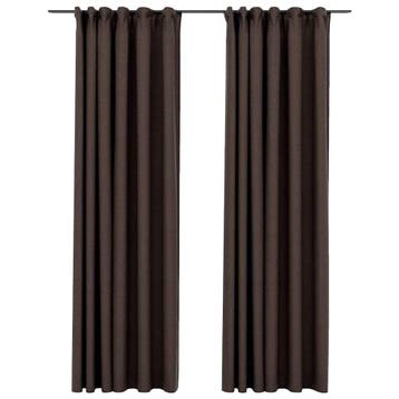 Slaapkamer Gordijnen 140x245 | Retourdeal | Laatste Stuk!, Ophalen of Verzenden, Zo goed als nieuw, Bruin