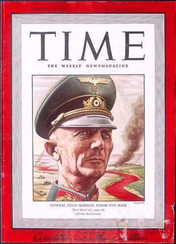 Cover Time Magazine1942 met Fedor von Bock (lijst optie), Verzamelen, Militaria | Tweede Wereldoorlog, Verzenden