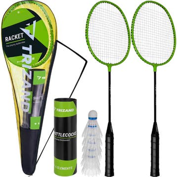 Trizand Badmintonset 9-delig met 2 rackets, 6 shuttles en..., Ophalen of Verzenden, Nieuw