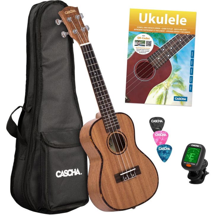 Cascha HH 2049 Premium Mahogany tenor ukelele set (4-talig), Muziek en Instrumenten, Snaarinstrumenten | Overige, Verzenden