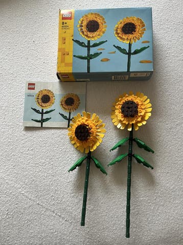 LEGO Iconic Zonnebloemen Botanical Collection 40524, Zo goed als nieuw, Complete set, Lego