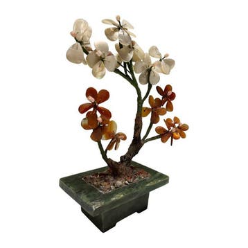 AlBERO BONSAI CINESE IN PIETRE DURE - Agaat, parelmoer -, Antiek en Kunst