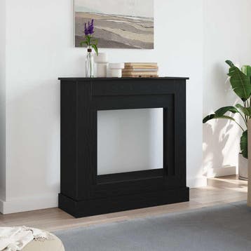vidaXL Haardombouw 90x30x90 cm spaanplaat zwart eikenkleurig, Verzenden, Nieuw