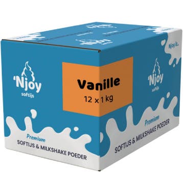 Njoy IJsmix Poeder Vanille (12x1kg), Verzenden, Nieuw