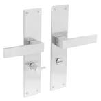 Deurklink Amsterdam met schild wc63/8 rvs geborsteld - de..., Ophalen of Verzenden, Nieuw, Rvs, Klink of Kruk