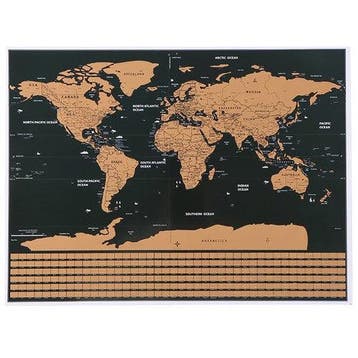 Malatec Scratch Map Deluxe Edition – Krasbare Wereldkaart, Huis en Inrichting, Woonaccessoires | Overige, Ophalen of Verzenden