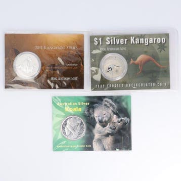 Australië. 1 Dollar 2005/2011 - Australian Animals 1 Oz (3