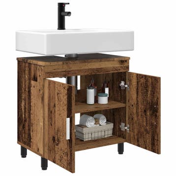 vidaXL Badkamer Waskom Oud hout 60 x 35 x 60 cm Bewerkt hout, Verzenden, Nieuw