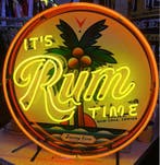 Its Rum Time Domino, Rum-Cola-Cohiba Neon 65 x 65 cm, Ophalen, Gebruikt