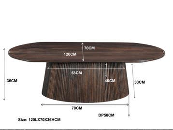 Salvator Walnut Oval 120-31096, Huis en Inrichting, Ophalen of Verzenden, Nieuw