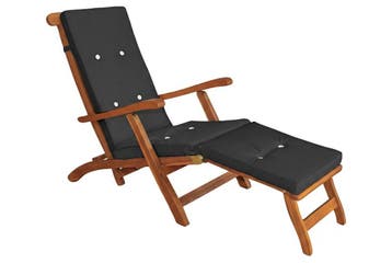 Ligbedkussen Antraciet 184,5x43x6cm (Ligbed - Lounge), Verzenden, Nieuw