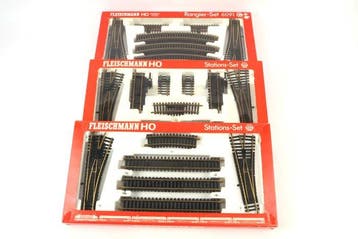 Fleischmann H0 - 6090/6091 - Modeltreinsporen (3) - Drie, Hobby en Vrije tijd, Nieuw