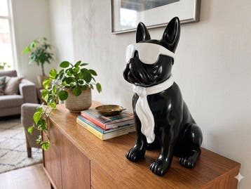 Grote Franse Bulldog beeld - sculptuur, pop-art - 40 cm -