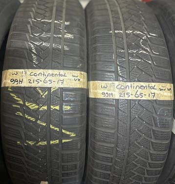 2x215-65-17 Continental Winter 4,5m €30 per band 215 65 17, Ophalen, 17 inch, Winterbanden, Band(en)