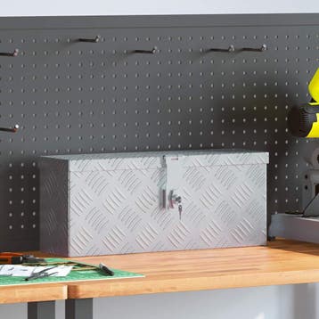vidaXL Aluminium kist 48,5x14x20 cm zilverkleurig, Verzenden, Nieuw