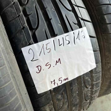 2 x Dunlop 215-45-16 Zomerbanden 7,5mm, 16 inch, Ophalen of Verzenden, Band(en), Personenwagen