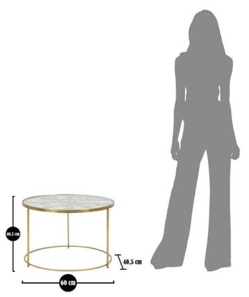 SALONTAFEL VLINDERS CM Ø 60X40,5, Ophalen of Verzenden