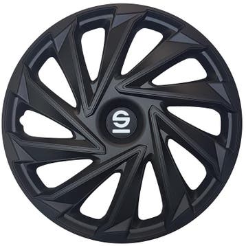 4-Delige Sparco Wieldoppen  Varese 15-inch zwart, Verzenden, Nieuw