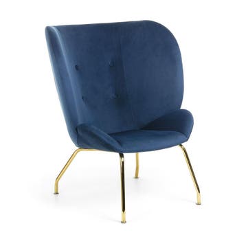 *WOONWINKEL* Kave Home Violet Design Fauteuil Hoge Rugleunin, Huis en Inrichting, Fauteuils, Verzenden, Nieuw