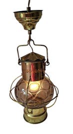 Lamp - Messing, Metaal, glas - Scheepslamp